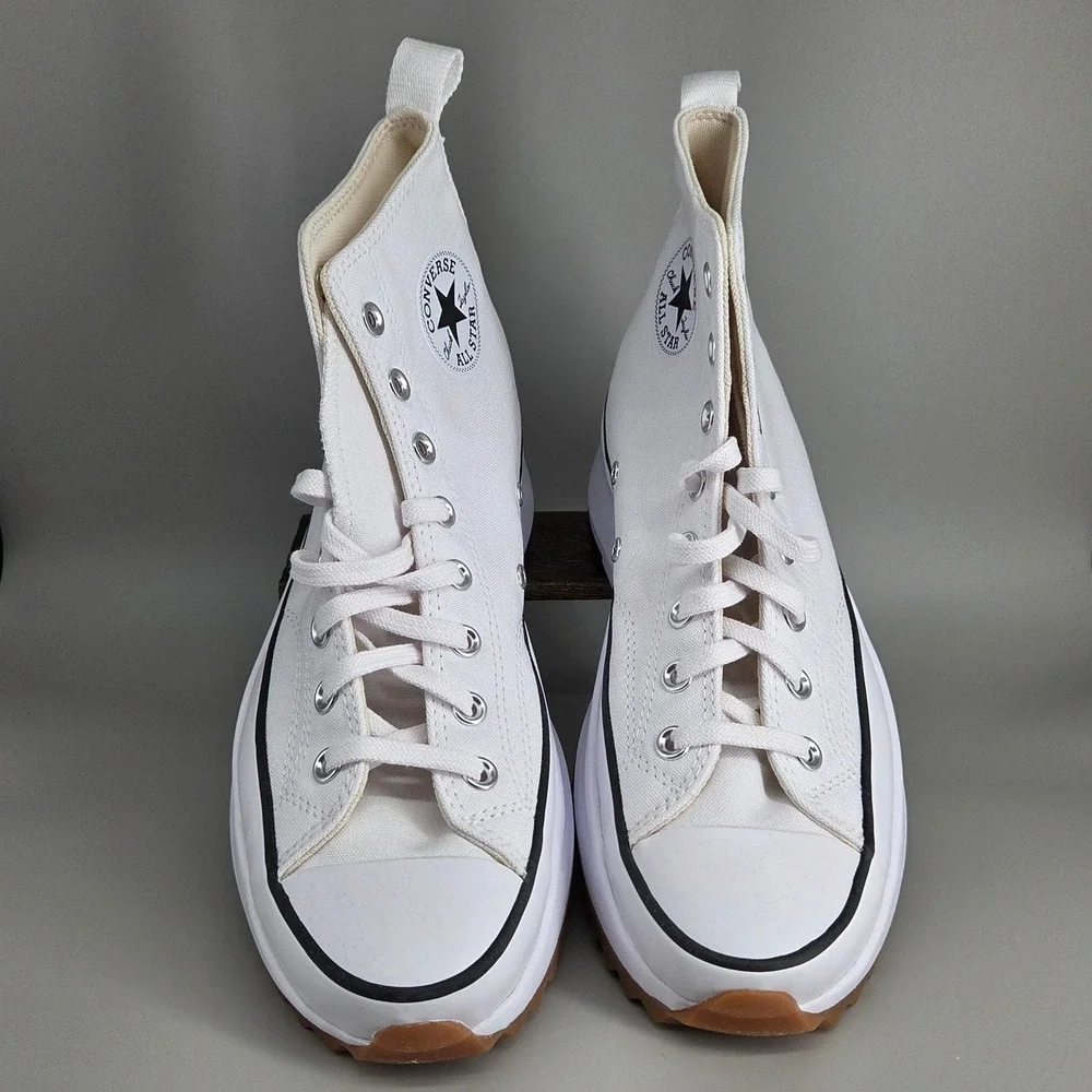 Converse Run Star Hike Hi Mens 9 Womens 10.5 White‎ Platform Chunky Streetwear